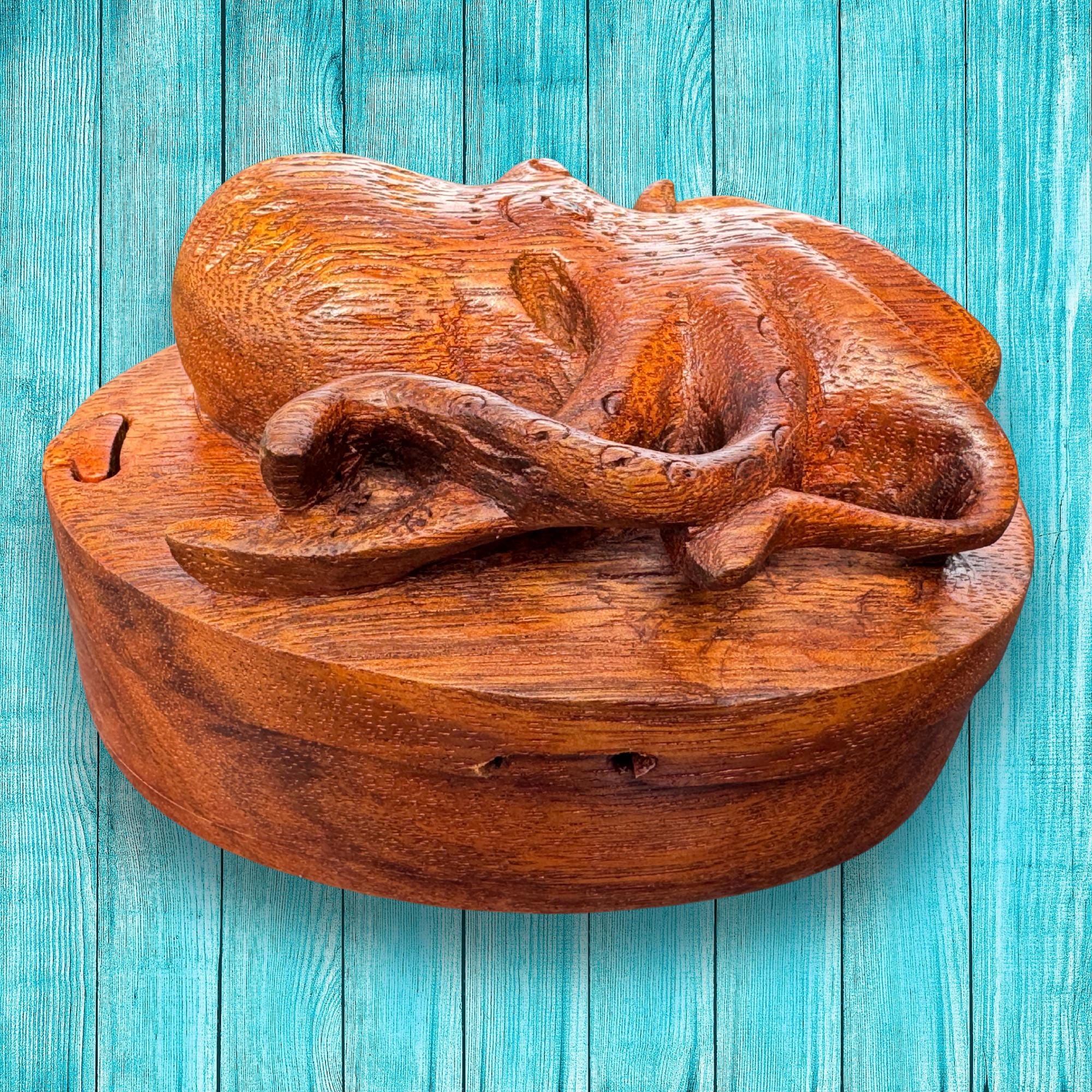 Japanese Octopus Box Hand Carved Octopus Puzzle Box: Suar Wood Nautical Stash Box - Etsy