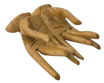 Balinese Buddha Mudra Namaste Blessing Hands Statue Wood Carving Sculpture  Business card holder hand carved Balinese art
