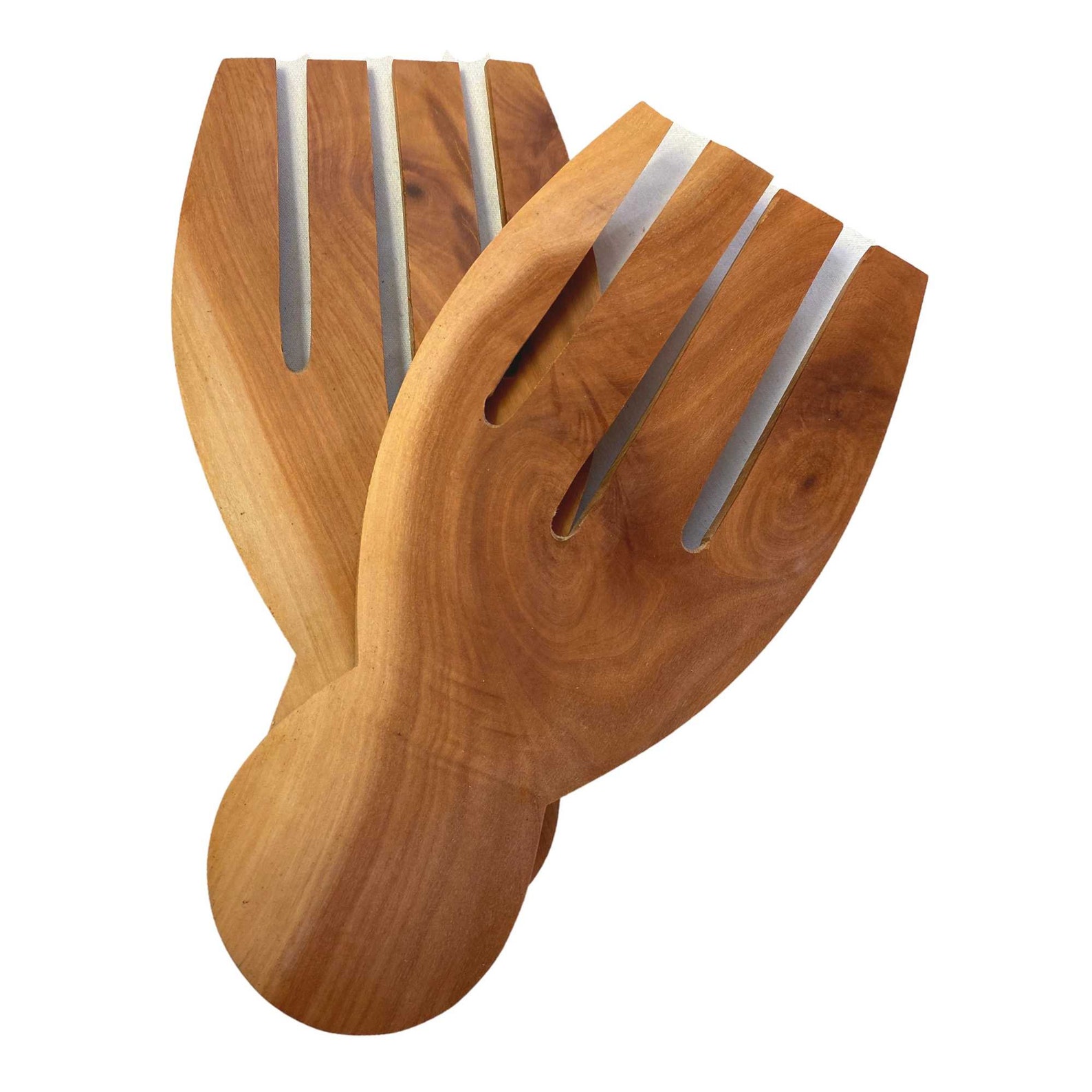 Salad Hands Set Tosser Teak Wood organic natural kitchen Etsy
