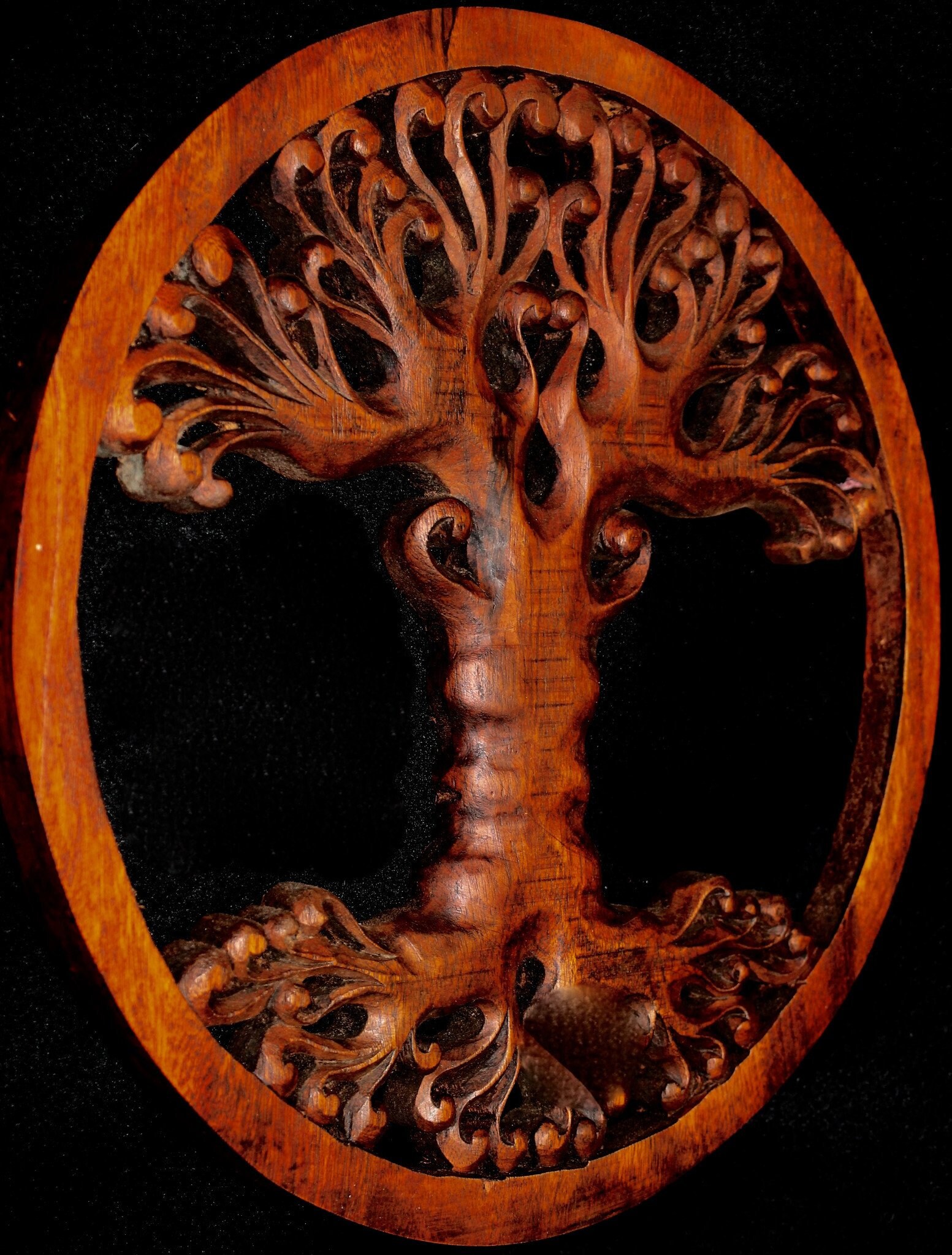 Tree of Life Hand Carved Wood Wall Art Panel | Etsy