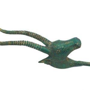 Bronze Antelope Wall Hook: Lost Wax Cast Metal Coat Hook, Farmhouse Wildlife Decor image 5