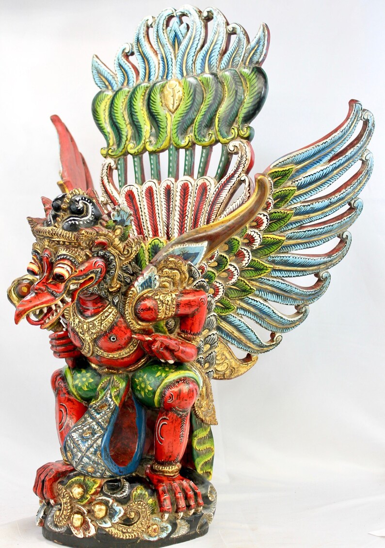 Garuda Statue Mount of Vishnu Balinese Hindu Art Sculpture Etsy