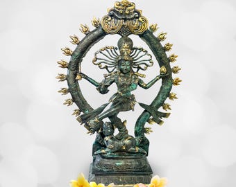 Shiva Nataraja Bronze Sculpture: Balinese Hindu Art Statue, Lost Wax Cast