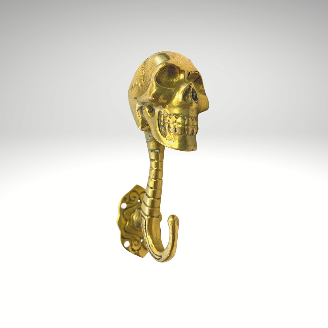Skeleton Hand Coat Rack Gothic Skull Coat Hook: Handmade Bronze Skeleton Spine Wall Hook - Etsy