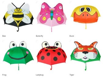 Children's Animal Umbrella, Kids Umbrella, Animal Umbrella, Monogram Umbrella
