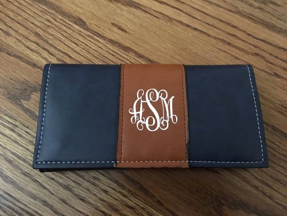 Wallet Monogram Wallet Personalized Wallet Leather Wallet