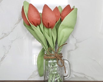 Mother's day gift/ Office decor for women/ Spring decoration/ Fabric flowers bouquet/ Artificial flowers.
