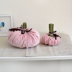 ベルベットのカボチャセット/ハロウィーンの飾り/秋の装飾/感謝祭の飾り/布製のカボチャ。
