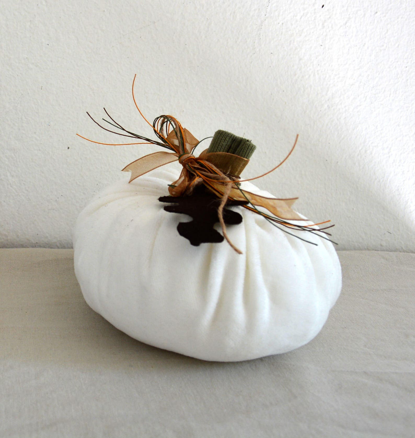 Velvet Pumpkin / Halloween Decoration/ Autumn Decoration/ Etsy