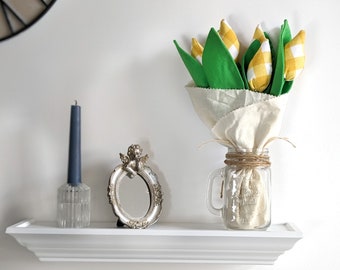 Easter decoration/ Mother's day gift/ Office decor for women/ Spring decoration/ Fabric flowers bouquet/ Artificial flowers.