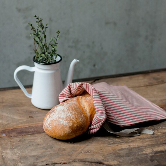 etsy linen bread bag
