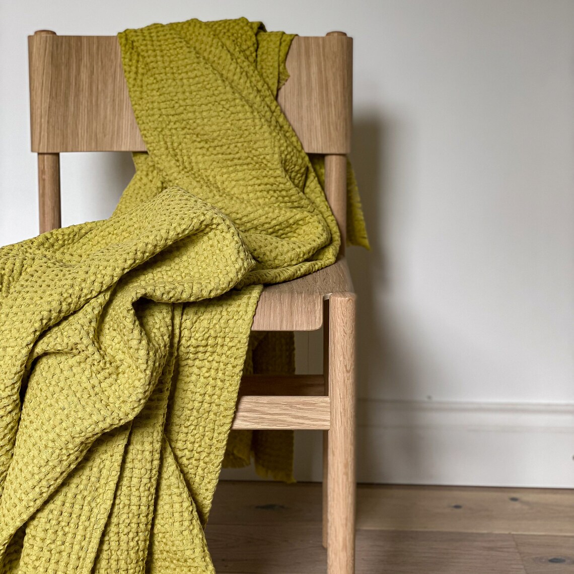 Lime green linen sofa throw blanket in more colours available Etsy
