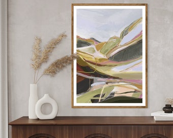 Abstract Landscape Art Print | Nature Wall Decor | Modern Home Office Poster | wall art prints | vertical art print for bedroom or dining