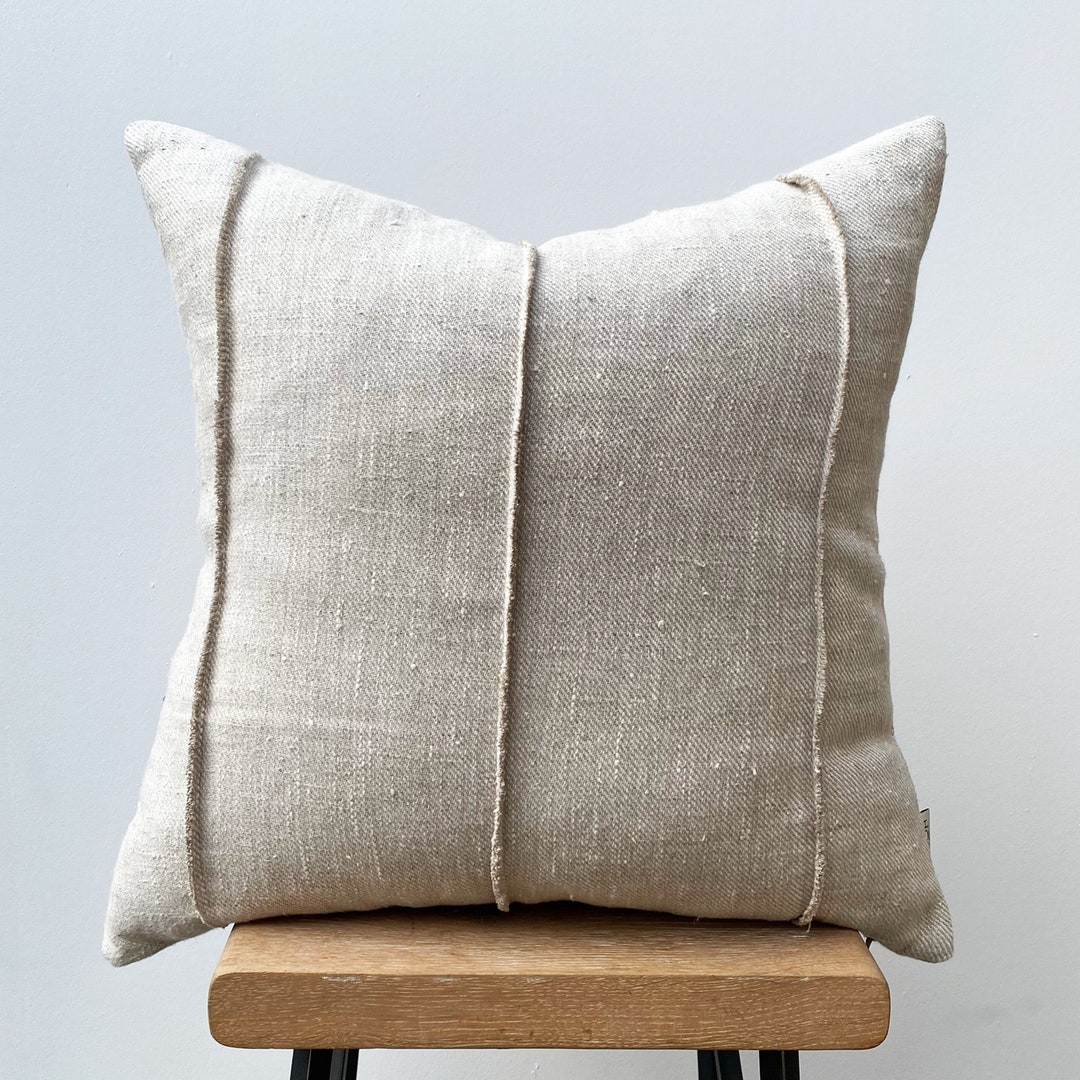 Eco Friendly Cushion Case 18x18inch Linen Square Pillow Etsy
