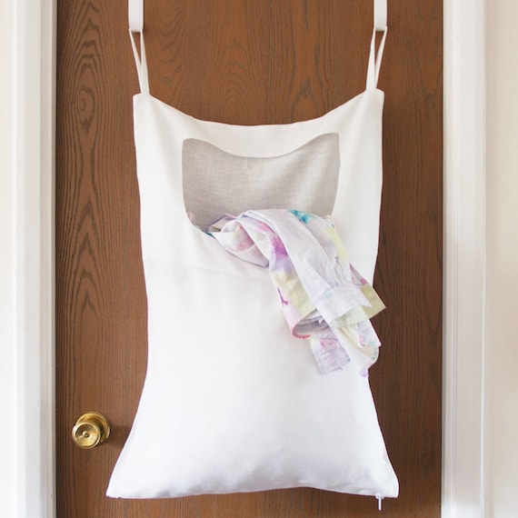 Laundry Hamper Basket Over The Door Hanging And Space Saving Etsy