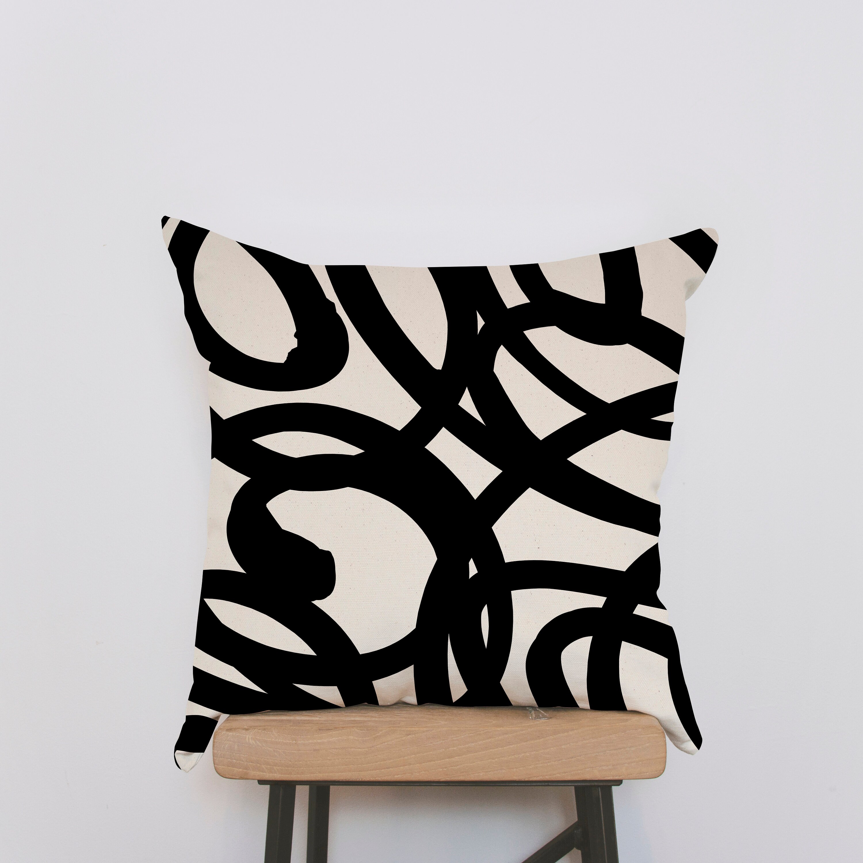 Abstract Monochrome Cushion Cover Modern Decorative Pillow Etsy