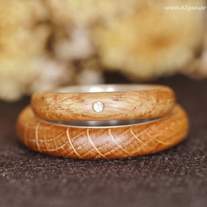 Rings Ring oak wood Ring made of wood Wooden ring Wedding ring Engagement ring Friendship ring handmade natural jewelry Wedding rings handmade image 3