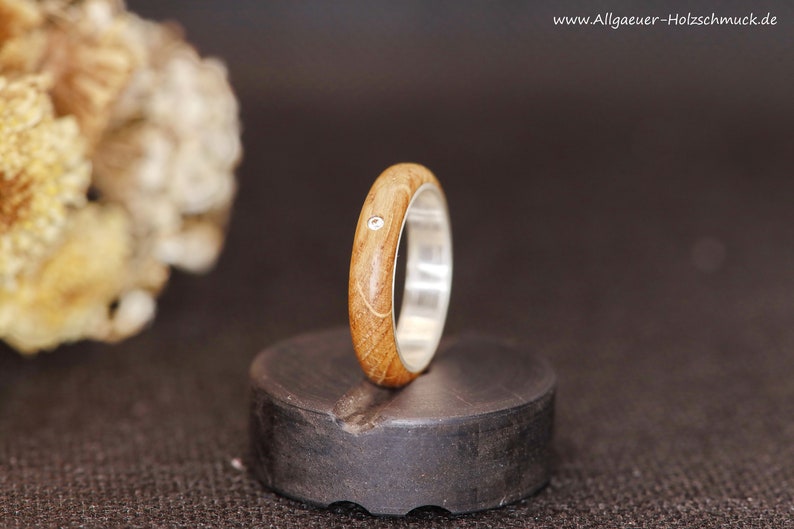 Rings Ring oak wood Ring made of wood Wooden ring Wedding ring Engagement ring Friendship ring handmade natural jewelry Wedding rings handmade image 5
