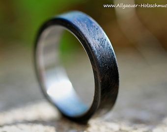 Rings Ring Ebony Ring made of wood Wooden ring Wedding ring Engagement ring Friendship ring handmade natural jewelry Wedding rings handmade