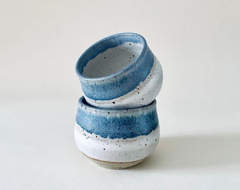 Sea Horizons Series | Mini | Matte Blue on Toasted Speckled clay | Handmade Ceramics