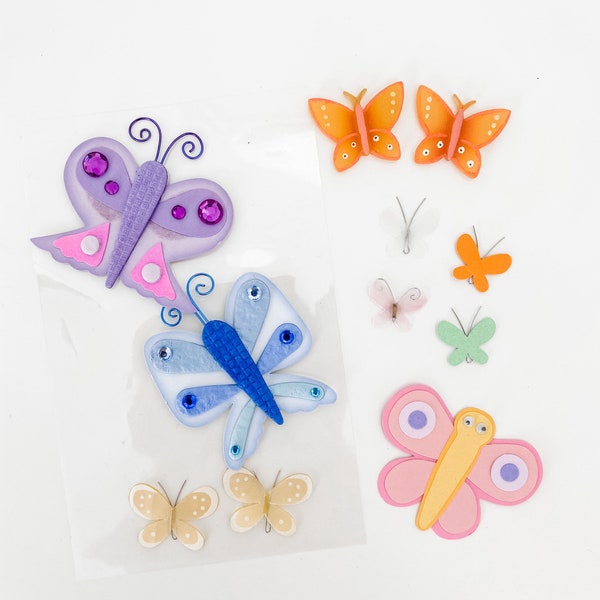 Oopsie Grab Bag - Jolee’s Boutique Various Butterflies Sticker Embellishment Decoration Wings Caterpillar Transformation Insect Fly Flutter