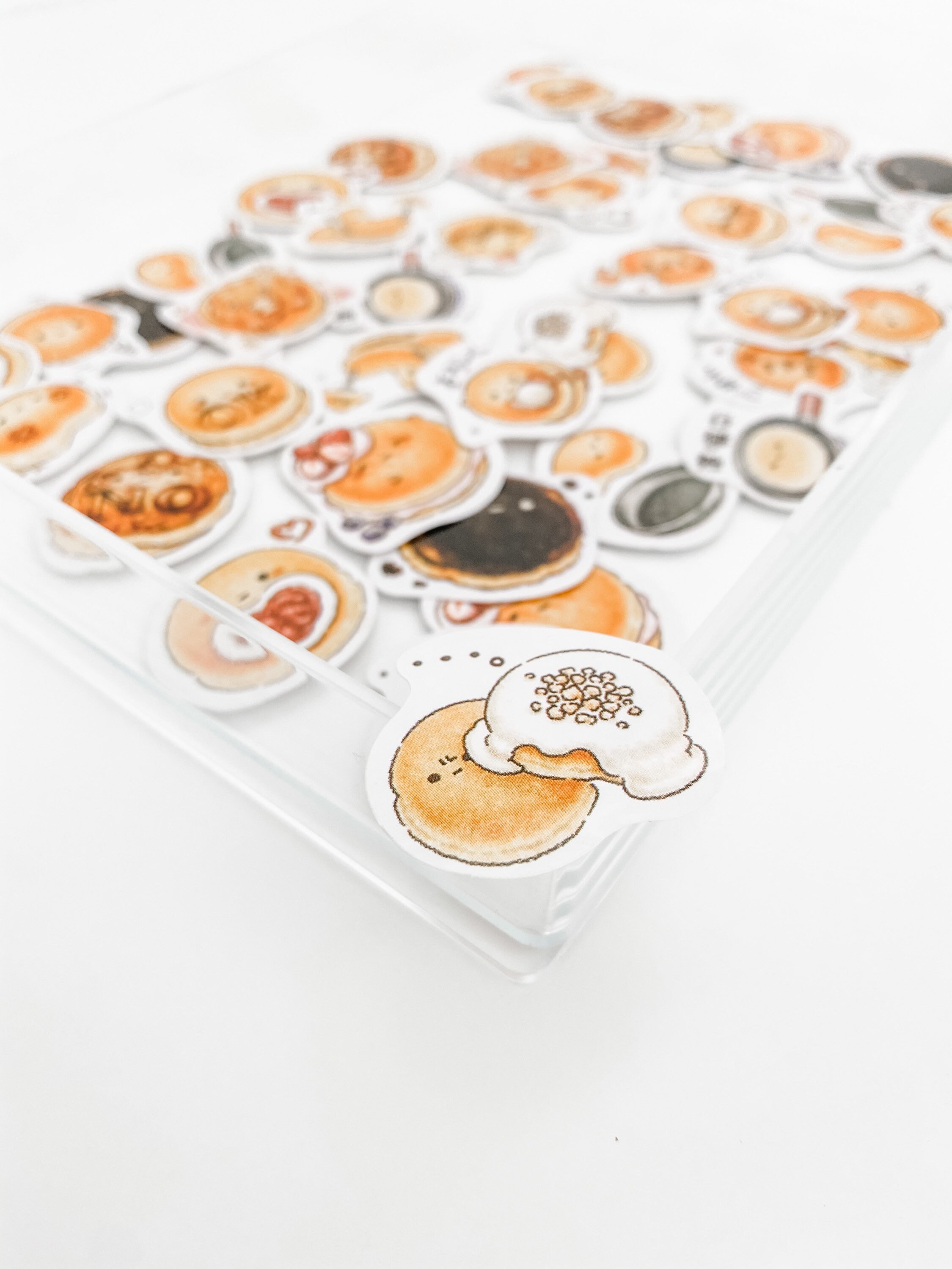 SF04 Pancakes Kawaii Stickers Brunch Breakfast Food Fluffy | Etsy