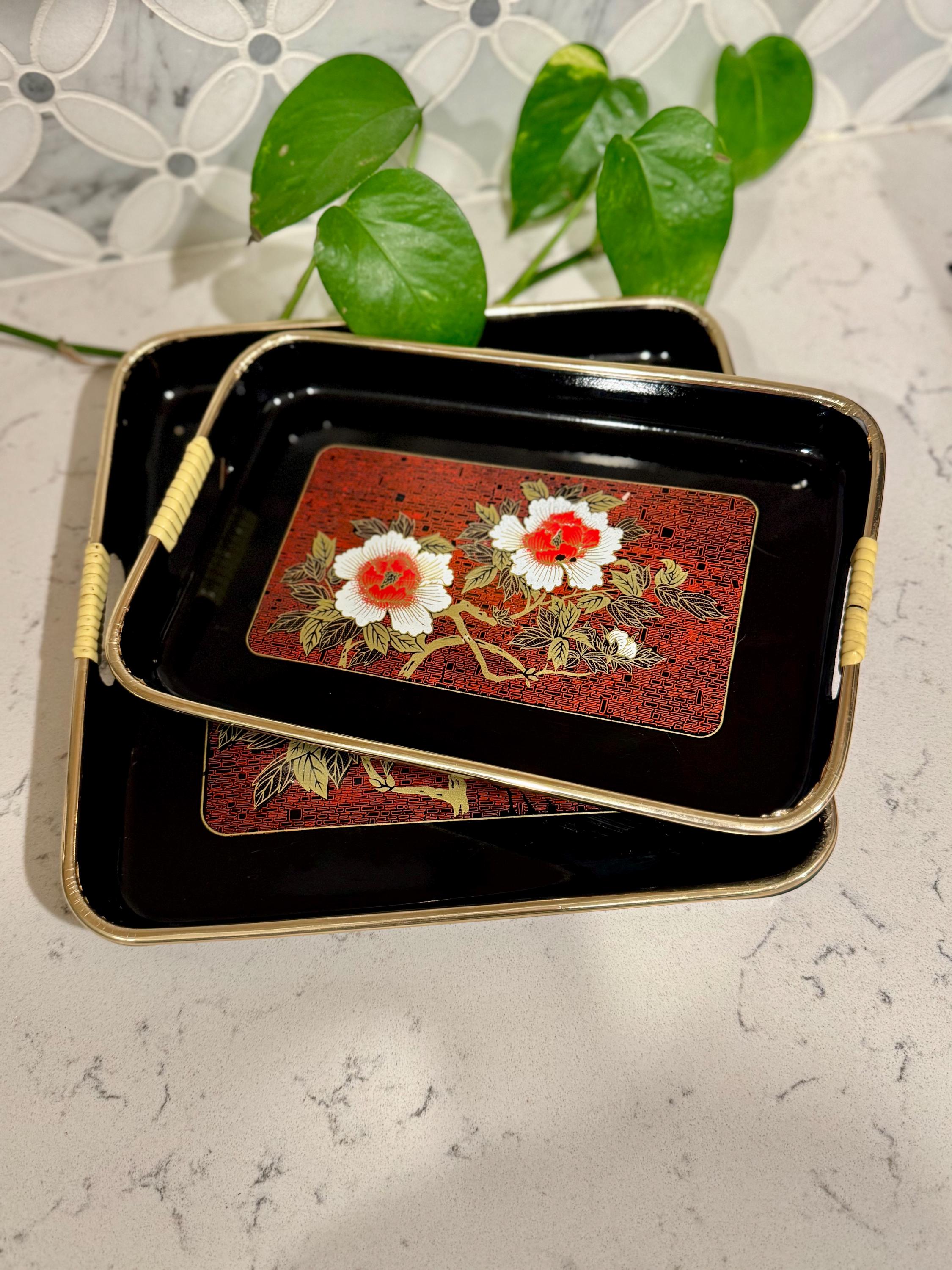 ヴィンテージエナメルトレイセット - Etsy 日本