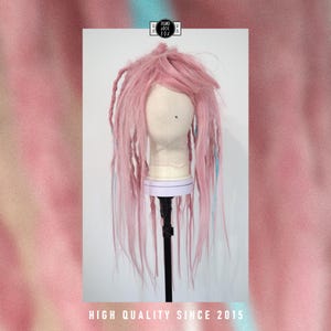 Peruka Dread Cyber goth cosplay fantasy z dredami - idealna dla elfa, morska wiedźma peruka z koronką z przodu