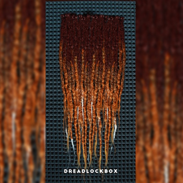 Realistic Hand Crocheted Dreadlock * Dread extension * Faux loc * Brown * Dreadlock extension * Synthetische Dread* Faux Dread *  Ginger*