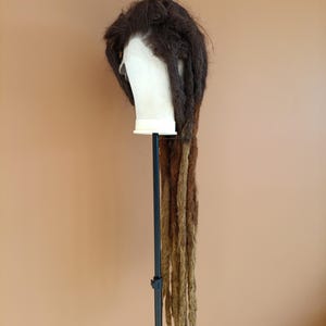 ドレッドウィッグ ロングウィッグ レースフロント 合成クロシェ 厚手ドレッドロック付き - - HDレース スピットファイア レースフロントウィッグ