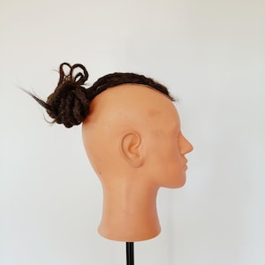 Mohawk Men's Viking Style Wig, men toupee - wig tape- synthetic dreadlocks - male ponytail dread accessory for cosplay - brown dread