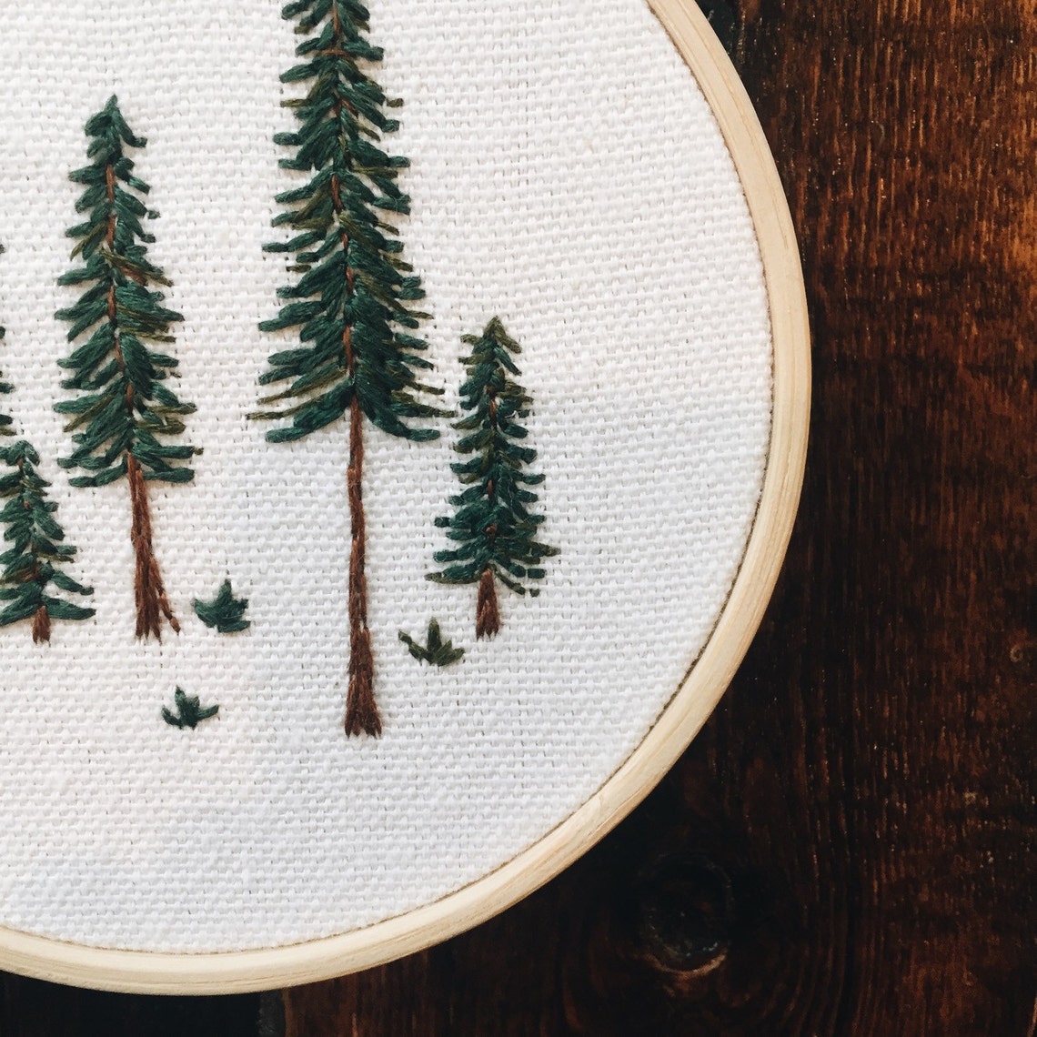 Pine tree embroidery hoop  etsy Pine tree embroidery hoop  etsy