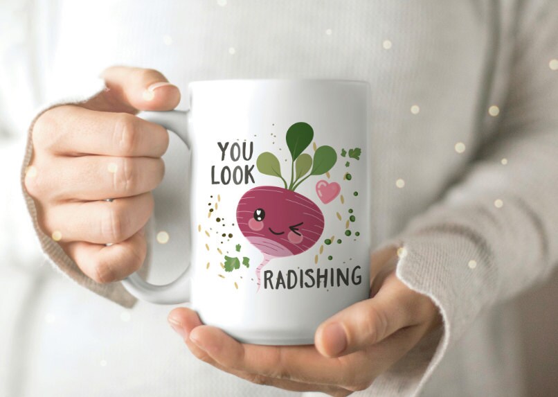 Radish Pun Mug Coffee Mugs Puns Funny Mug for Moms Etsy