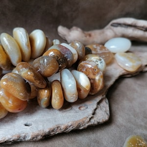 Tumbled agate stone beads 18-30mm 7pcs Chunky agate nuggets