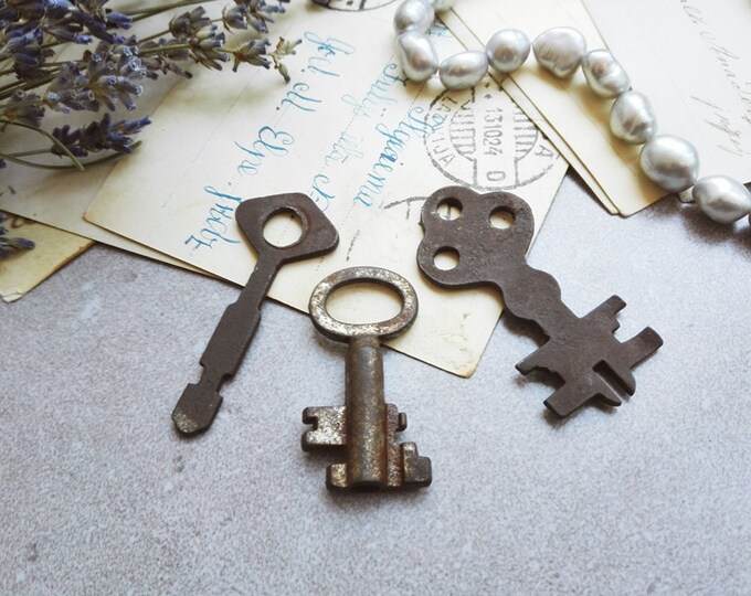 Vintage Keys Unique Antique Keys Skeletons Keys Small Etsy