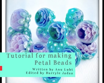 Lampwork Petal Beads Tutorial: Glass Dahlia Beads (PDF Pattern)