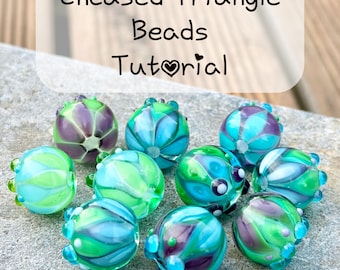 Lampwork Triangle Beads Tutorial: Glass Beadmaking (Digital Download)