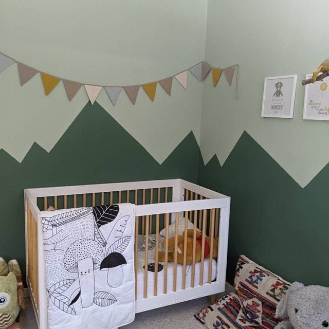 Striscioni con bandierine in tessuto triangolare, ghirlande di lino, striscioni per interni ed esterni per camerette dei bambini - Italia