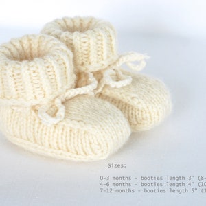 Baby pure merino wool booties, baby first hand knitted wool shoes, booties organic sheep wool eco slippers image 2