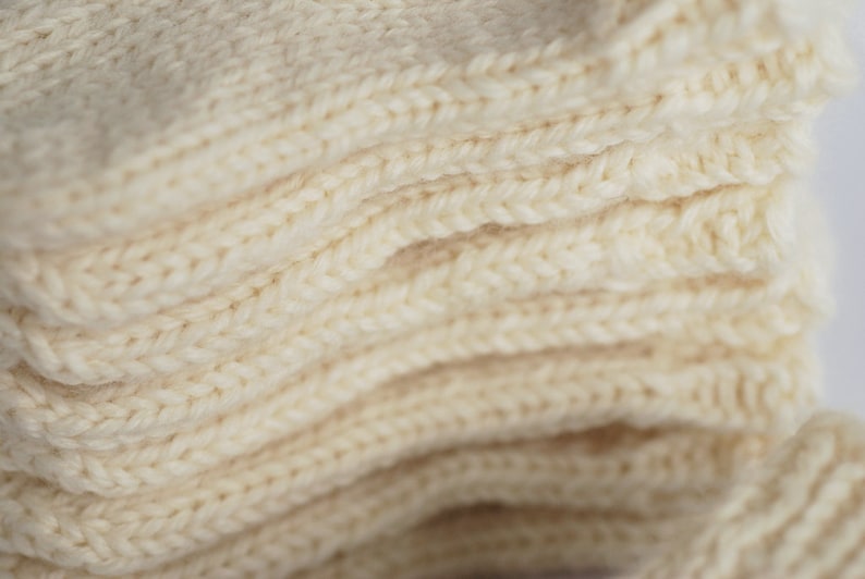 Baby organic wool socks, Newborn Hand Knit booties socks, gift for new mom image 7