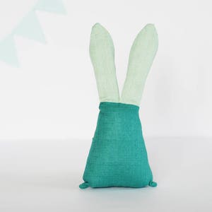 Bunny baby socks bird set, baby boys gift set, baby wool socks, stuffed rabbit toy image 9