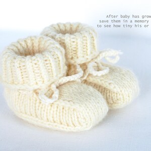 Baby pure merino wool booties, baby first hand knitted wool shoes, booties organic sheep wool eco slippers image 7