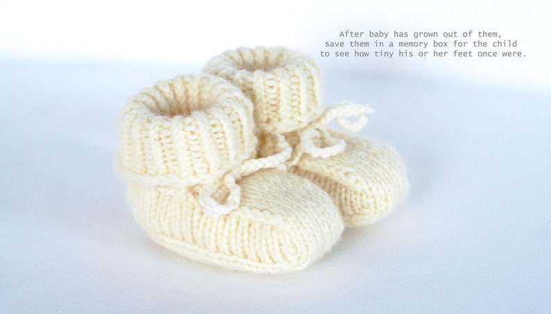 Baby pure merino wool booties, baby first hand knitted wool shoes, booties organic sheep wool eco slippers image 7