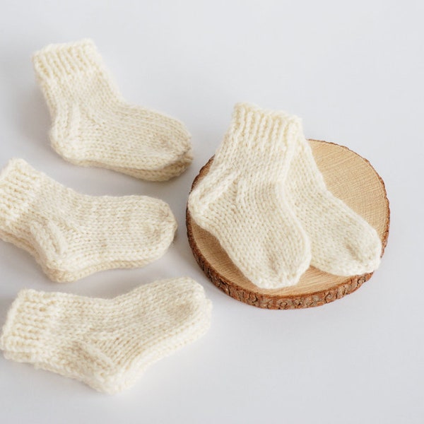 Baby Socken aus Wolle, Strick Socken, Geschenk für die neue Mutter