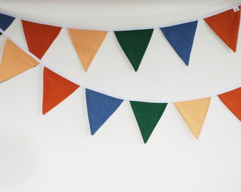 Heller Stoff Wimpelkette Wimpelkette Leinen Banner Wimpelkette Outdoor Indoor Dreieck Dekoration Zelt