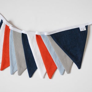 Guirlande en lin, fanion de drapeaux triangulaires, décoration d&#39;anniversaire pour chambre d&#39;enfant, tente de salle de jeux