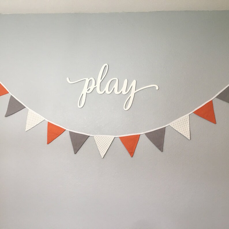 Blue Shades Bunting Flags Nursery Pennant Garland Fabric Flag Etsy