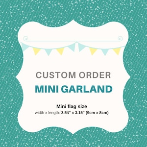 Mini Linen Bunting: Custom Fabric Pennant Garland for Nursery