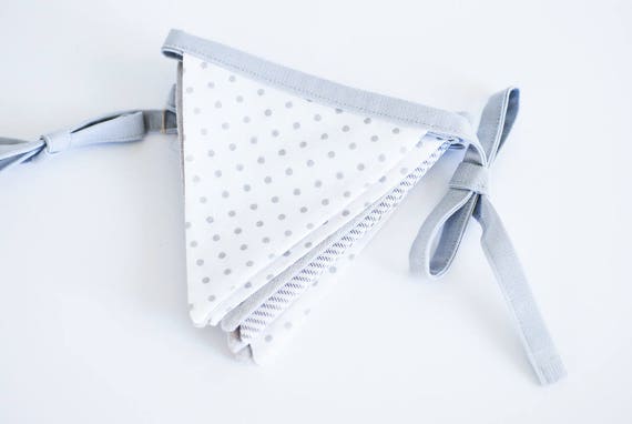 Bannière monochrome gris blanc bunting, drapeaux en tissu guirlande cadeau  pour nouvelle maman -  France