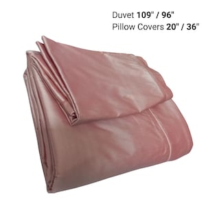 Handmade Rose dupioni silk king size duvet cover